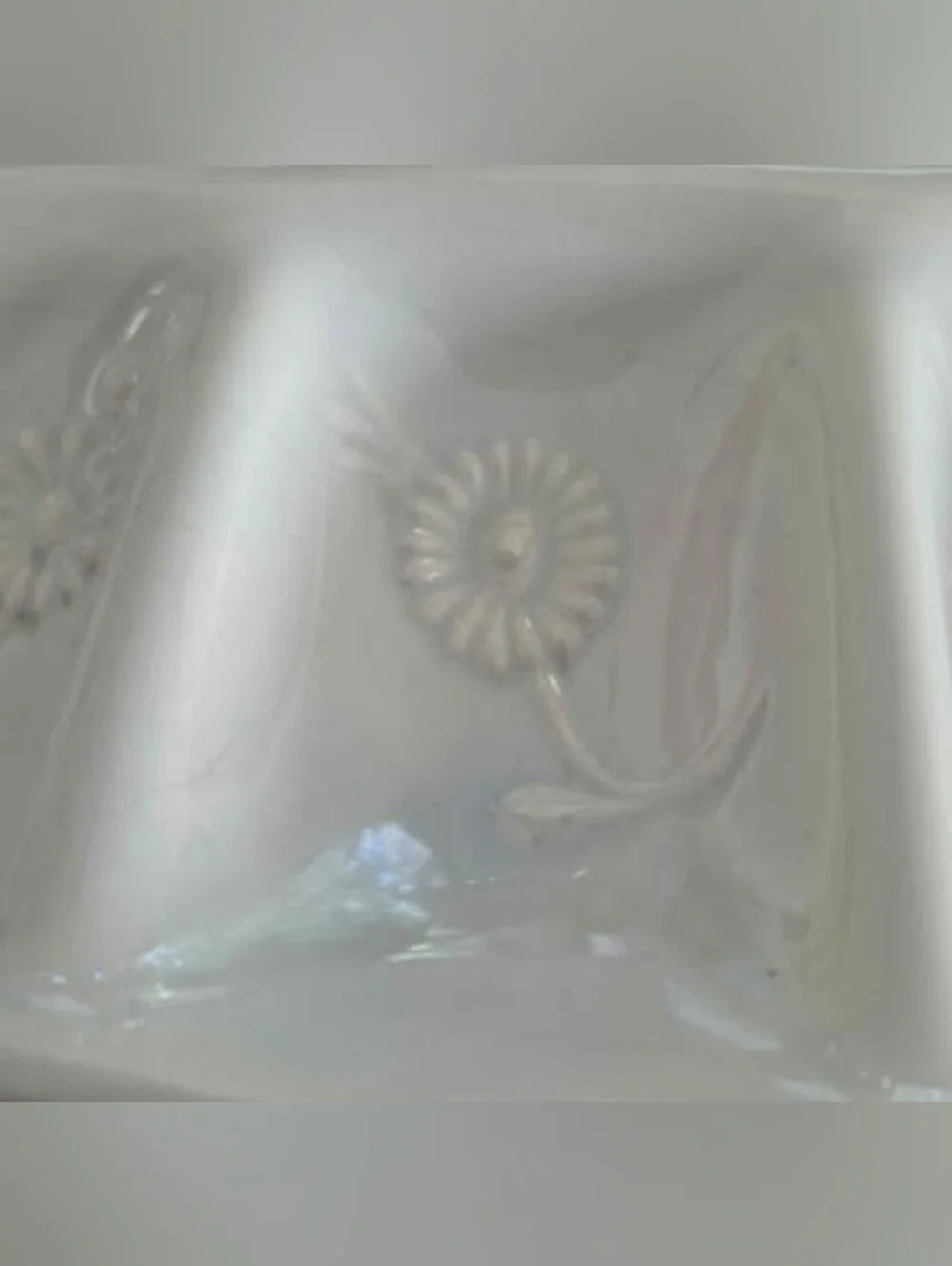 Vintage 1950s Cottagecore Daisy Ceramic Serving Tray w/ Teak Stand | Whittier